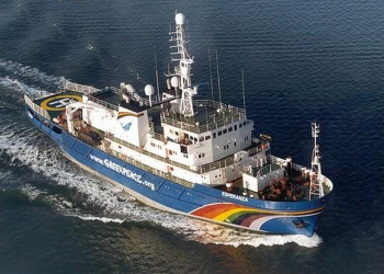 Navio do Greenpeace abre para visitação do público em Belém