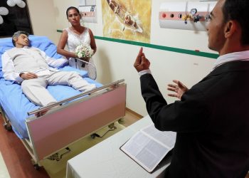 Com câncer em estado avançado, paciente realiza sonho da esposa e casa em hospital em Altamira