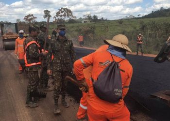 Dnit asfalta mais 10 km da rodovia BR-163 entre Progresso e Moraes Almeida