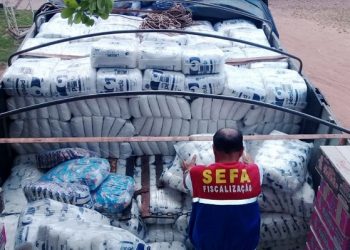 6 toneladas de açúcar que viriam para Brasil Novo são apreendidas pela Sefa