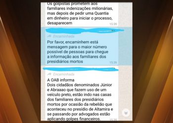 OAB alerta para golpe às famílias de detentos mortos em massacre