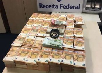 RF apreende 850 mil euros com passageiro que saiu de Belém em aeroporto do Rio de Janeiro