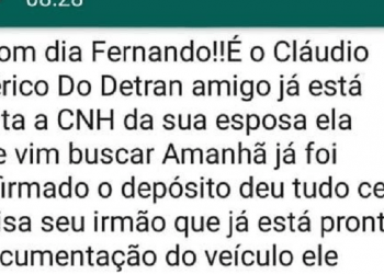 Mensagem por engano revela golpe no Detran-PA