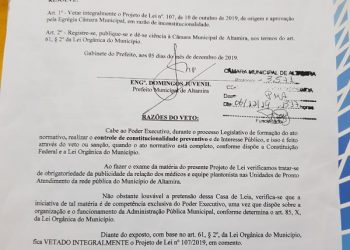 Maioria dos Vereadores de Altamira vota a favor dos vetos do prefeito