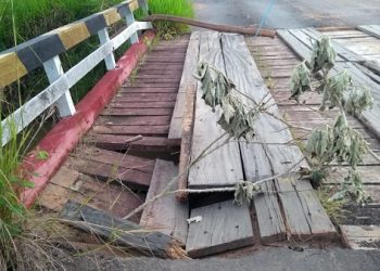 Mais uma ponte de madeira ameaça desabar na zona rural de Altamira