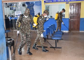 51º BIS e agentes de saúde reforçam ações de combate ao coronavírus em Altamira