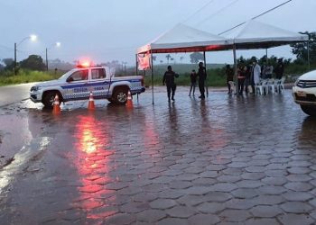 Barreira de fiscalização é montada na entrada de Vitória do Xingu