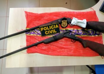 Polícia apreende espingardas durante ação na zona rural de Rurópolis, no PA