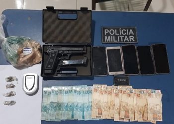 PM apreende 770 gramas de drogas, arma de fogo e mais de R$2 mil em Novo Progresso