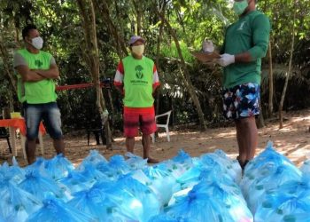 Mais de 7 toneladas de kits de higiene e proteção são doadas em 24 comunidades e aldeias da Flona