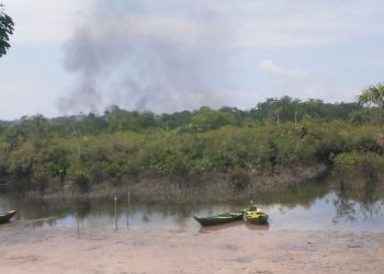 Foco de incêndio é controlado na região da Capadócia, em Alter do Chão, no PA