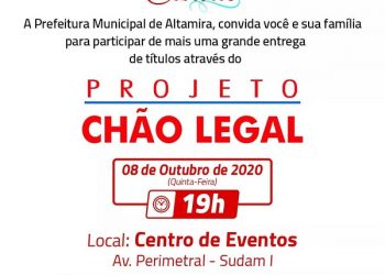 MP recomenda que a Prefeitura de Altamira suspenda a entrega de títulos do projeto Chão Legal, durante o período eleitoral