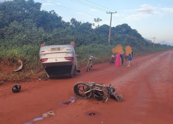 Uruará: Jovem fica ferido em colisão na Transamazônica