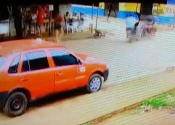 Altamira: câmera flagra colisão impressionante entre motos