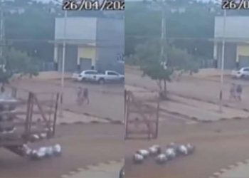 Botijões de gás caem de caminhão em movimento em Altamira