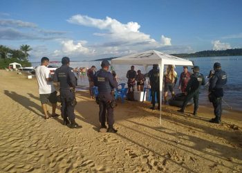 Forças de segurança realizam operação para conter aglomeração em Altamira