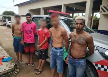 Polícias Militar e Civil prendem cinco homens por roubo e receptação de veículo em Castelo de Sonhos, distrito de Altamira/PA.