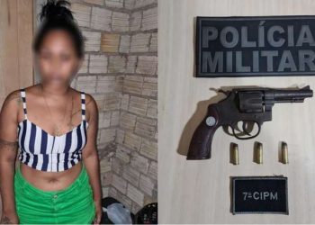 Jovem é presa em flagrante por posse ilegal de arma em Novo Progresso