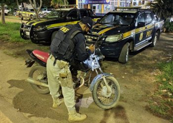 PRF apreende motocicleta adulterada, em Altamira/PA