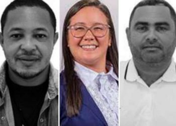 Rusevel Pereira de Araújo (PT), Cristina Lima (PTB) e Manoel Carvalho Silva (PSC) foram à Belém fazer a denúncia