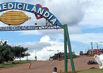 Monumento do cacau na entrada de Medicilândia ganha esculturas de bois; a novidade tem gerado comentários e memes entre os moradores