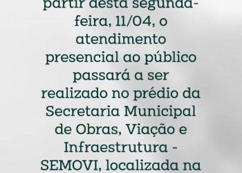 COSALT vai passar a atender na Sede da Secretaria de Obras de Altamira
