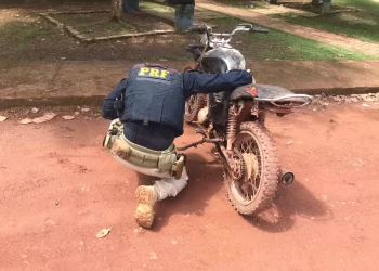 PRF prende homem por receptação de veículo em Rurópolis — Foto: Divulgação/PRF