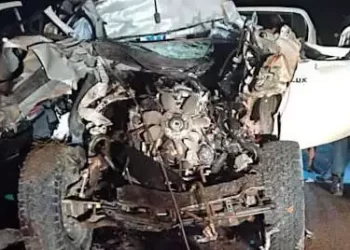 Veículo completamente destruído (Blog do Júnior Ribeiro)