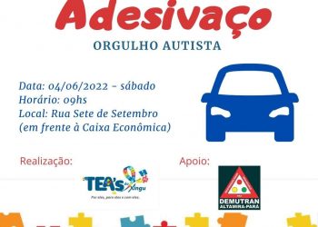 Altamira: Adesivaço Orgulho Autista