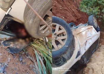 Homem é assassinado e carro com corpo é jogado em ribanceira em Itaituba, no Pará