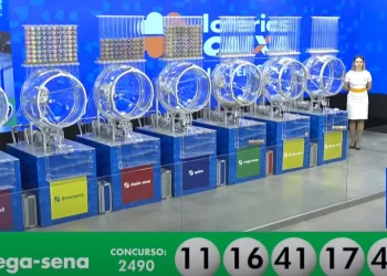 Números da Mega-Sena, concurso 2490 — Foto: Reprodução/Caixa