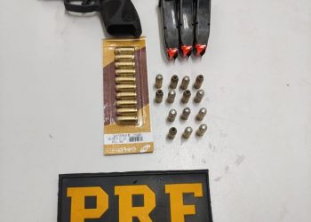 PRF apreende arma de fogo e munições em Santarém no Pará