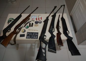 PM prende trio por porte ilegal de armas em Novo Progresso