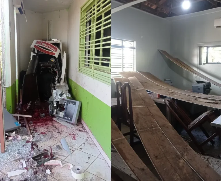 Explosão de caixa eletrônico danificou também prefeitura em Ourilândia do Norte — Foto: Prefeitura de Ourilândia do Norte/Divulgação