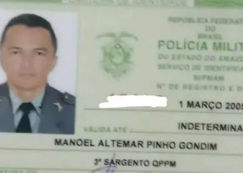 O sargento da Polícia Militar Manoel Altemar Pinho Gondim foi assassinado a tiro, na noite de sexta-feira (11), após reagir a um assalto na rua Marginal, no bairro São José 2, na zona leste de Manaus (Divulgação/ portal D24AM)