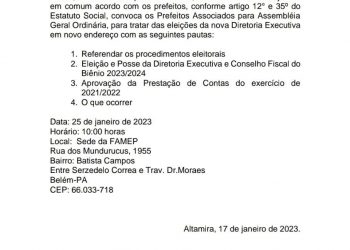 ACBM: Errata do Edital de Convocação Assembleia Geral Ordinária nº 002/2023