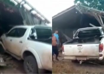 Caminhonete invade casa de idosa no Pará; motorista fugiu