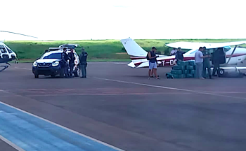 Prisão aconteceu enquanto o suspeito abastecia a aeronave, que estava carregada com a droga. (Só Notícias/MT)