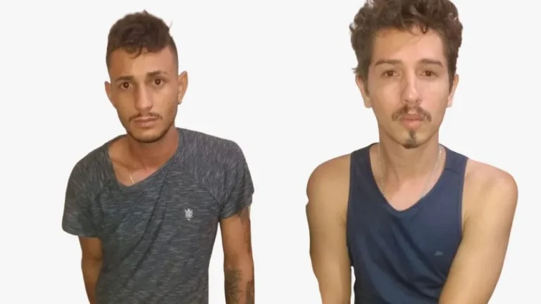Bruno Silva de Moura e Kaio Vinícios de Castro Viana foram presos por tráfico de drogas em Santarém — Foto: Divulgação