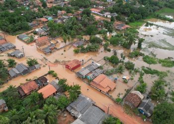 Município de Itupiranga atingido pelas cheias dos rios na região sudeste do Pará (Divulgação/ Defesa Civil de Itupiranga)