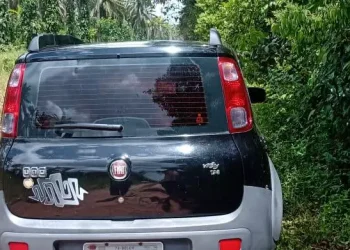 Após se aproximarem do automóvel, os militares identificaram sinais de violência no corpo da vítima que já estava morta (Reprodução/Redes sociais)