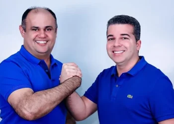 À esquerda, Jairo Holanda, e à direita Alexandre Siqueira - vice e prefeito de Tucuruí, no Pará. — Foto: Divulgação