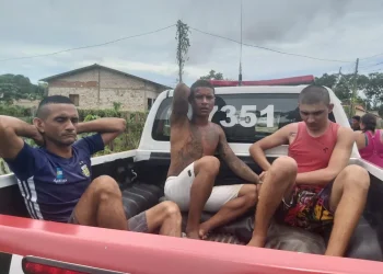 Trio foi preso no bairro Área Verde na segunda (27) — Foto: Redes Sociais