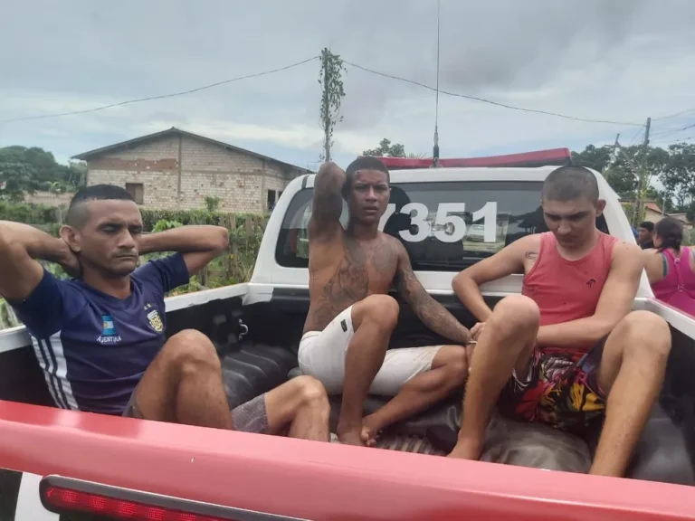 Trio foi preso no bairro Área Verde na segunda (27) — Foto: Redes Sociais