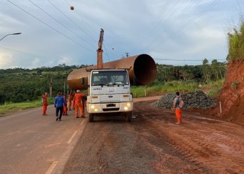 Tubulação para obras que ocorrem em Altamira, no sudoeste do Pará.