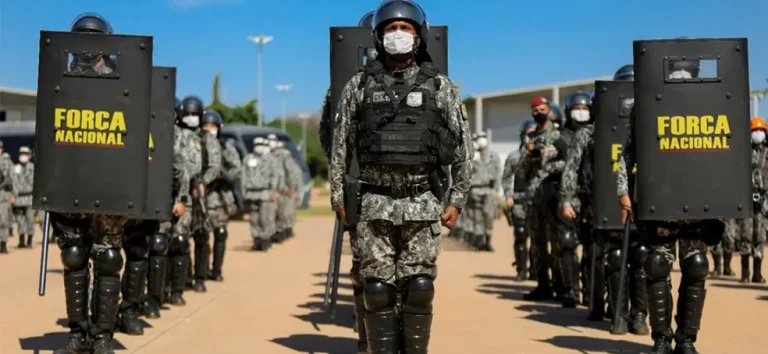 Agentes da Força Nacional de Segurança Pública. — Foto: Divulgação/MJSP