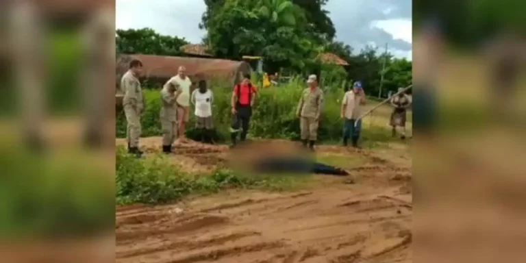 O corpo estava fora do carro, em um local conhecido como “Areial Piauí”, próximo à BR-230, sentido Itupiranga. (Reprodução)