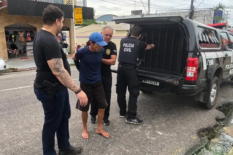 Filho suspeito de agredir a mãe é preso no Pará. — Foto: Divulgação/PC