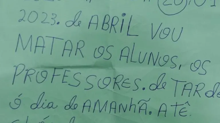 A frases de ameaças assustou professores e alunos — Foto: Divulgação/ Rede Sociais