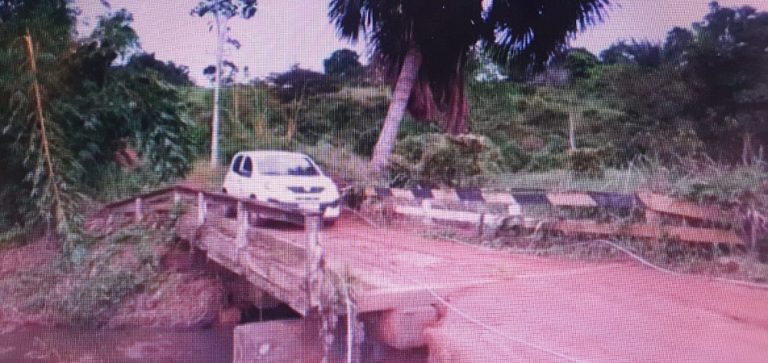 Comunidade de Altamira teme que ponte e estrada desabem por conta da chuva